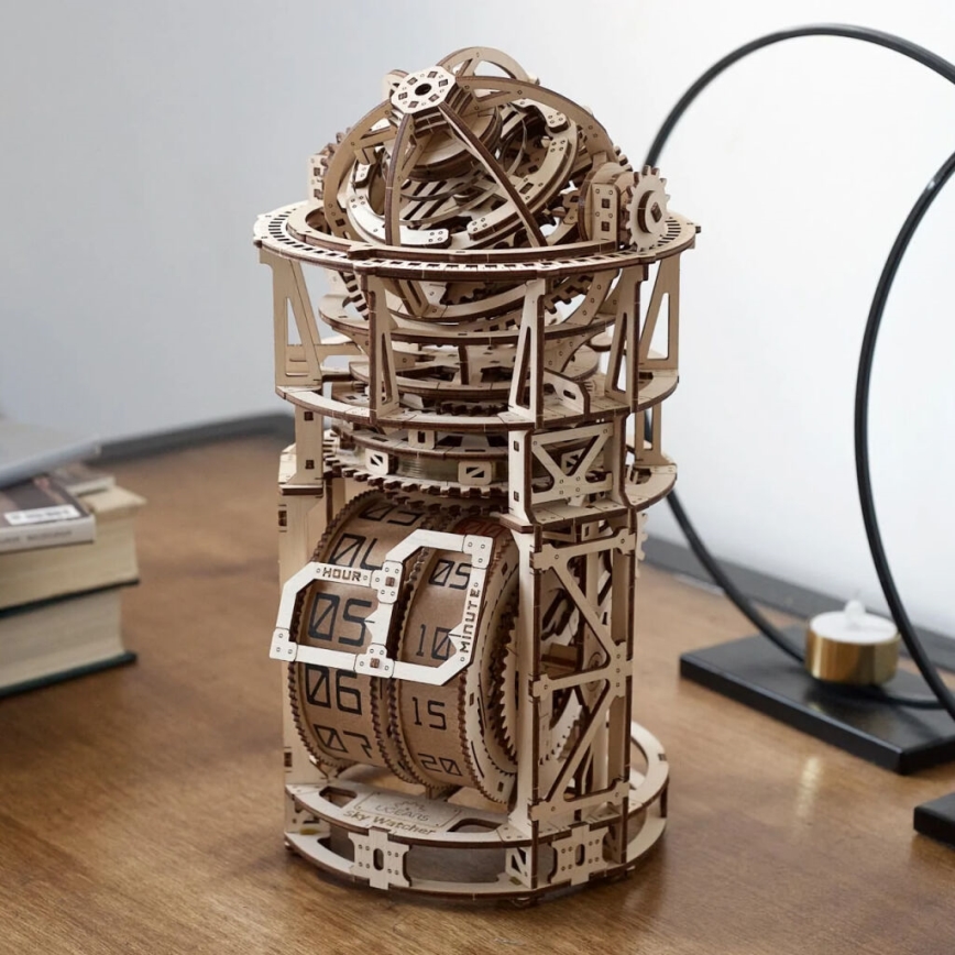 Ugears - 3D wooden mechanical puzzle Clockwork with tourbillon