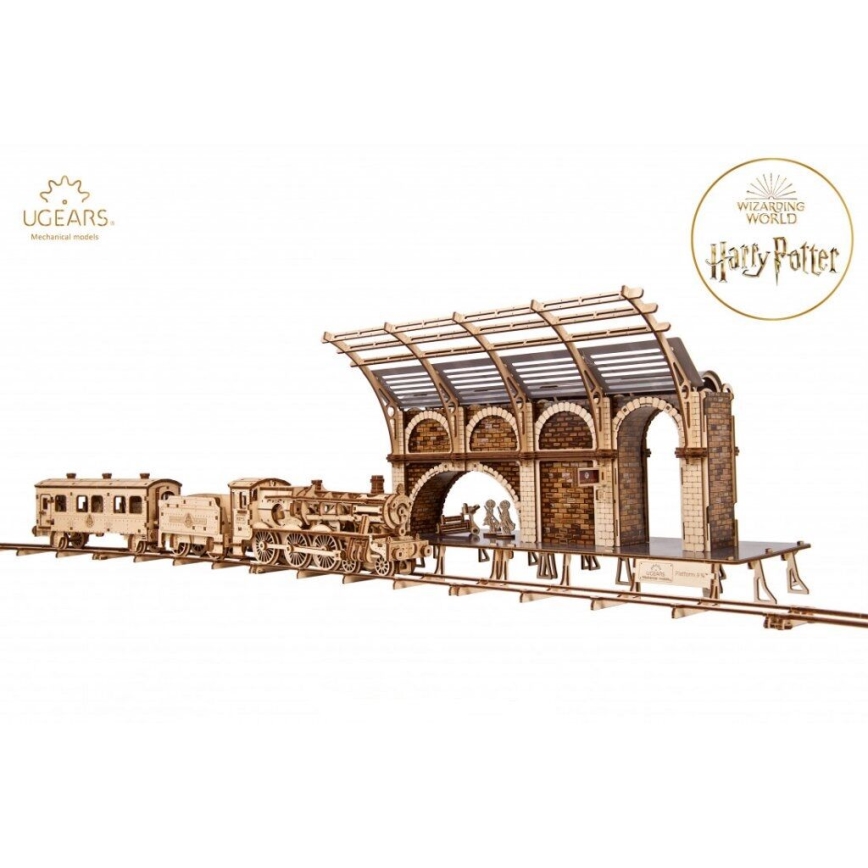 Ugears - 3D wooden mechanical puzzle Harry Potter train platform