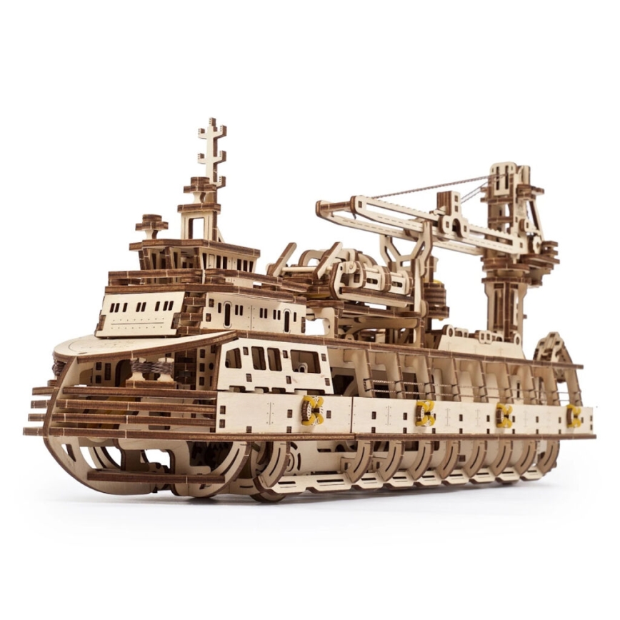 Ugears - 3D wooden mechanical puzzle Research vessel