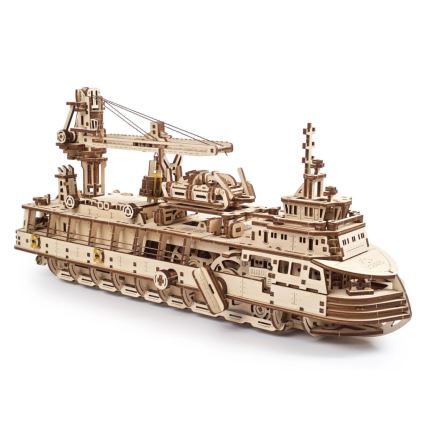 Ugears - 3D wooden mechanical puzzle Research vessel