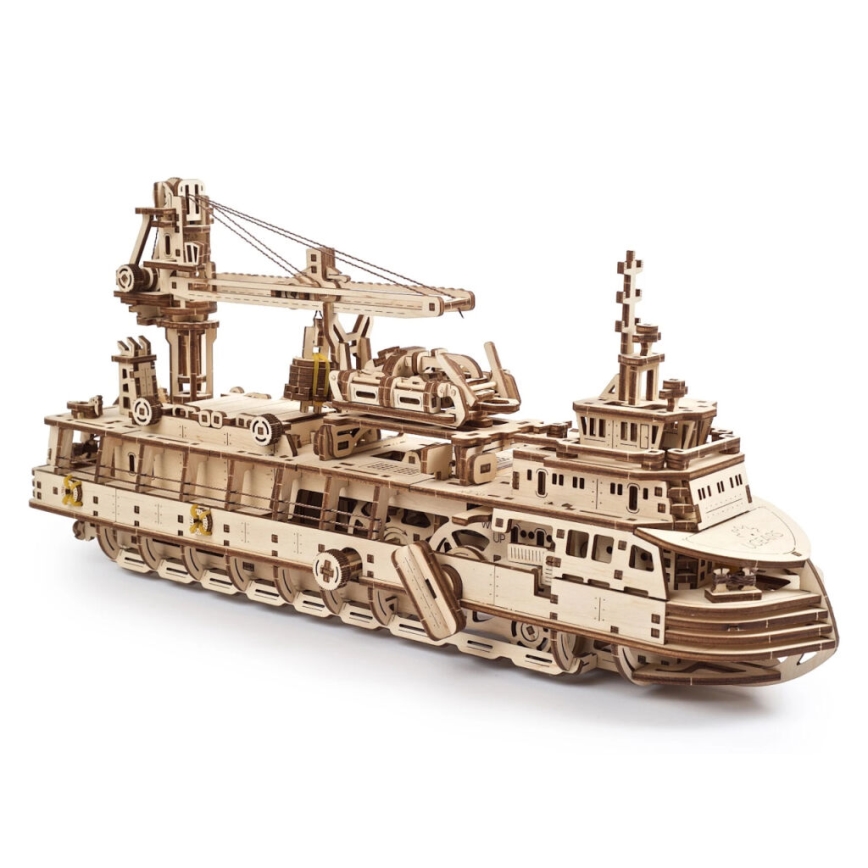 Ugears - 3D wooden mechanical puzzle Research vessel