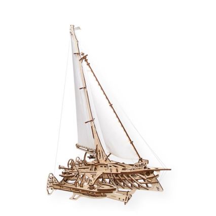 Ugears - 3D wooden mechanical puzzle Sailboat Merihobus trimaran