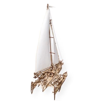 Ugears - 3D wooden mechanical puzzle Sailboat Merihobus trimaran
