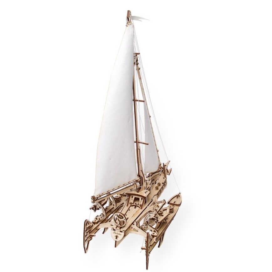 Ugears - 3D wooden mechanical puzzle Sailboat Merihobus trimaran