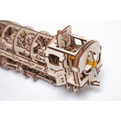 Ugears - 3D wooden mechanical puzzle Steam locomotive with a tender