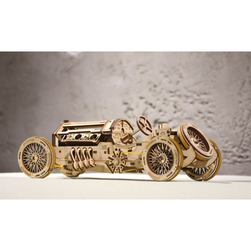 Ugears - 3D wooden mechanical puzzle U9 Car Grand Prix