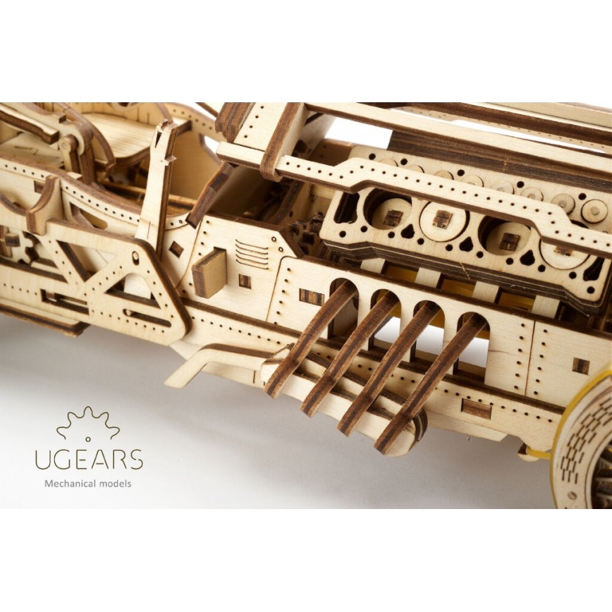 Ugears - 3D wooden mechanical puzzle U9 Car Grand Prix