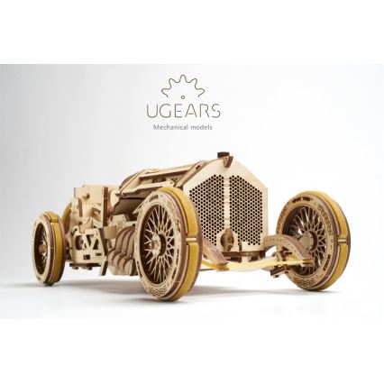 Ugears - 3D wooden mechanical puzzle U9 Car Grand Prix