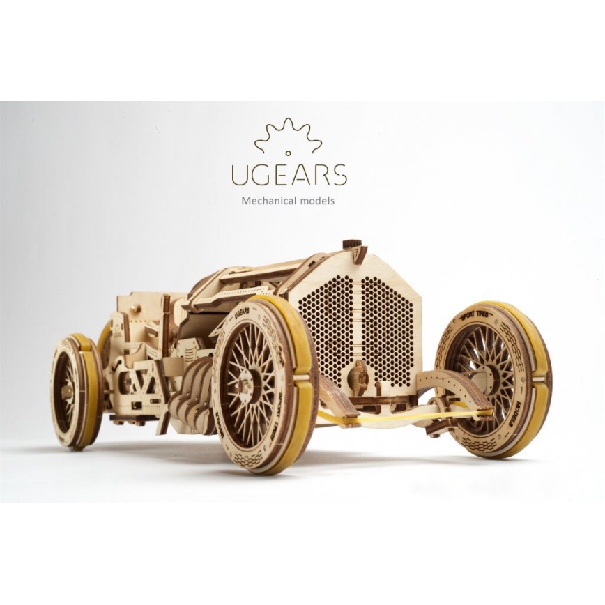 Ugears - 3D wooden mechanical puzzle U9 Car Grand Prix