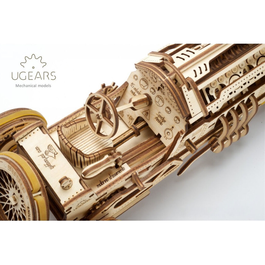 Ugears - 3D wooden mechanical puzzle U9 Car Grand Prix
