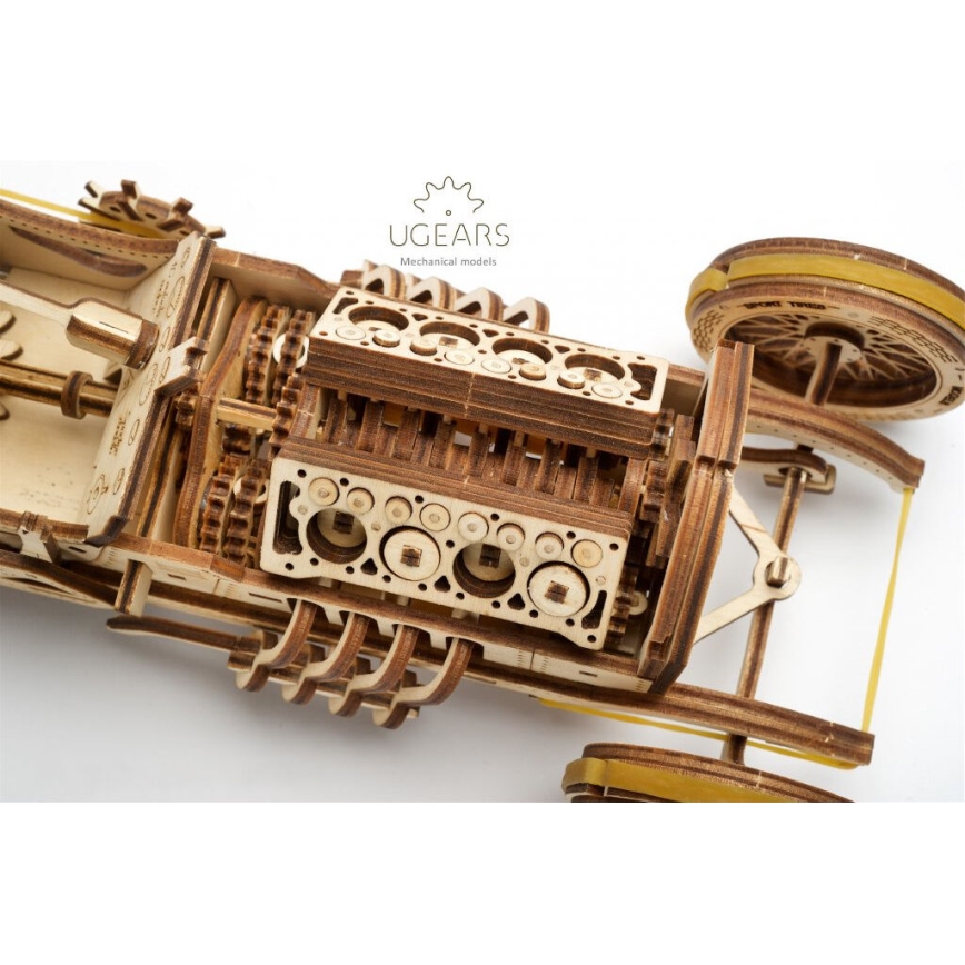 Ugears - 3D wooden mechanical puzzle U9 Car Grand Prix