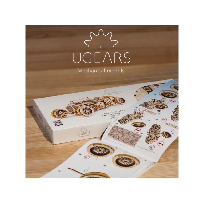 Ugears - 3D wooden mechanical puzzle U9 Car Grand Prix