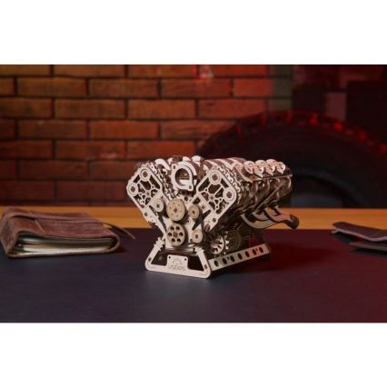 Ugears - 3D Wooden Mechanical Puzzle: V8 Engine