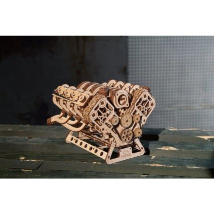 Ugears - 3D Wooden Mechanical Puzzle: V8 Engine