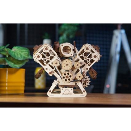 Ugears - 3D Wooden Mechanical Puzzle: V8 Engine
