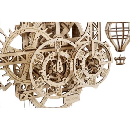 Ugears - 3D wooden mechanical puzzle Wall clock Aero