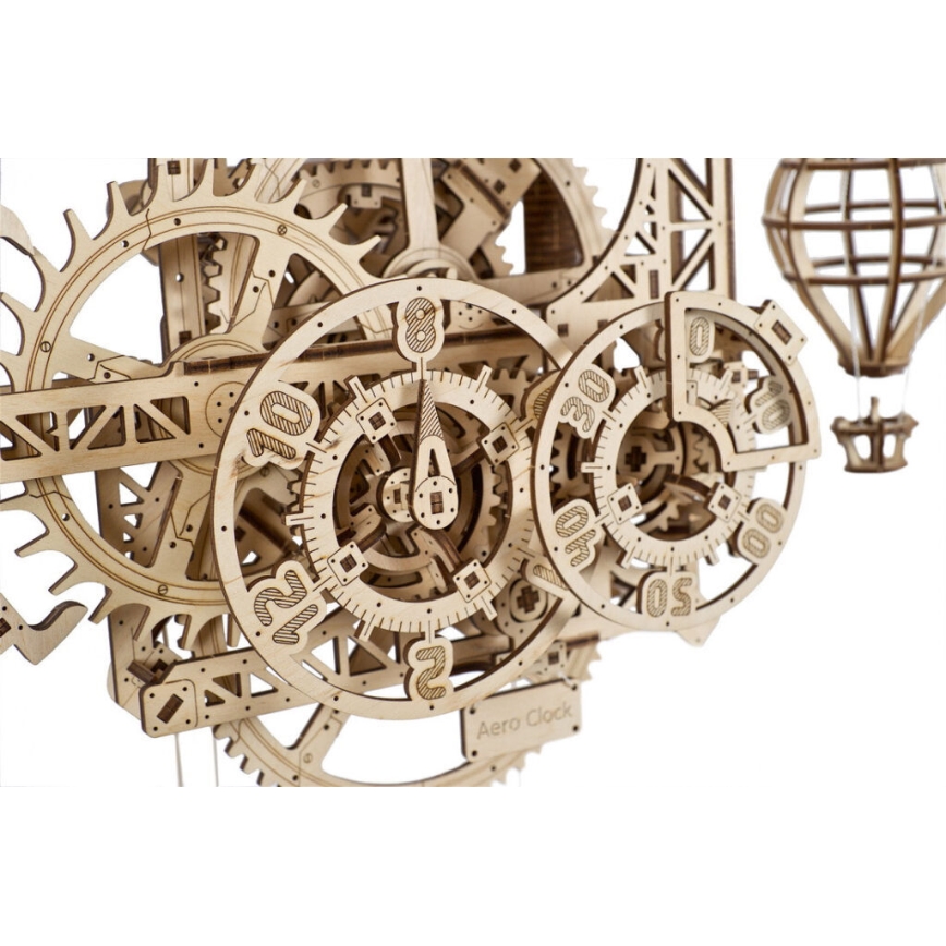 Ugears - 3D wooden mechanical puzzle Wall clock Aero