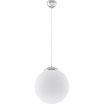 UGO Cable Pendant Lamp 1x E27/15W/230V Ø 40 cm White/Polished Chrome
