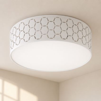 ULLE Ceiling Light, 2xE27/15W/230V, 45 cm diameter, White