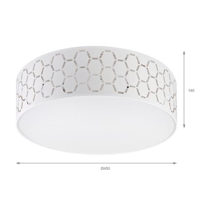 ULLE Ceiling Light, 2xE27/15W/230V, 45 cm diameter, White