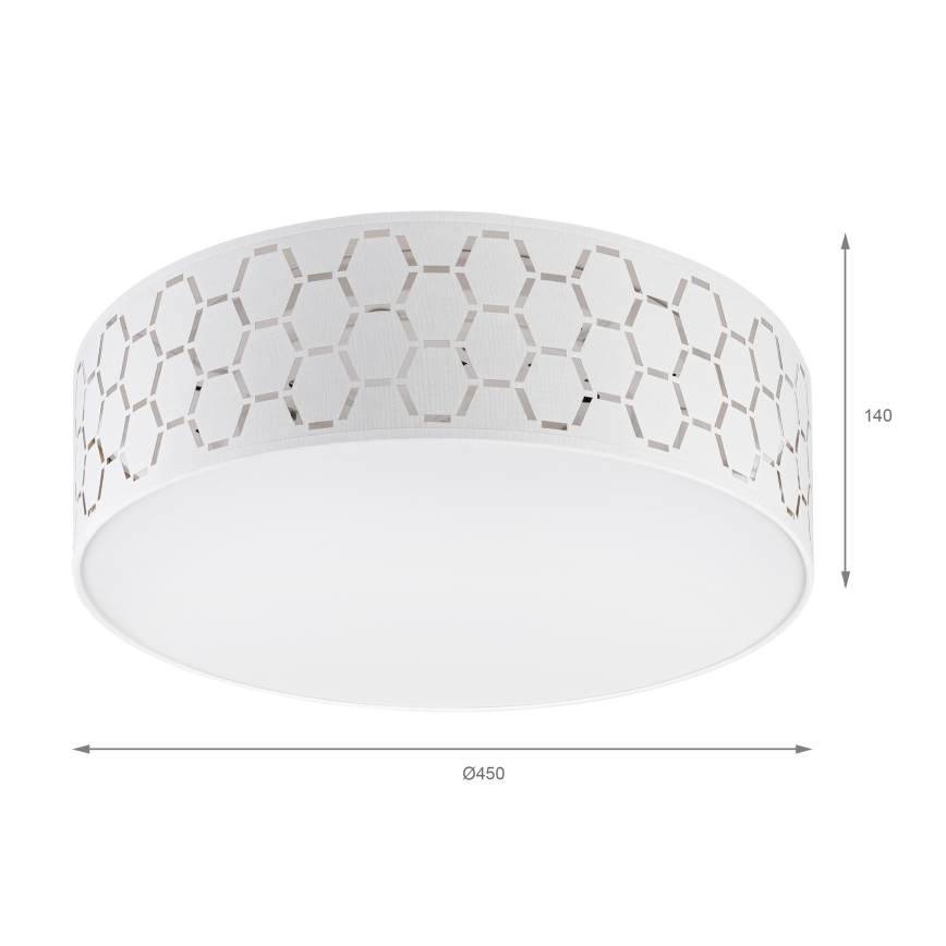 ULLE Ceiling Light, 2xE27/15W/230V, 45 cm diameter, White