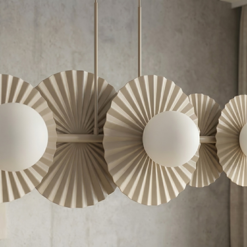UMBRA Cable-hung chandelier, 6xG9/8W/230V — beige