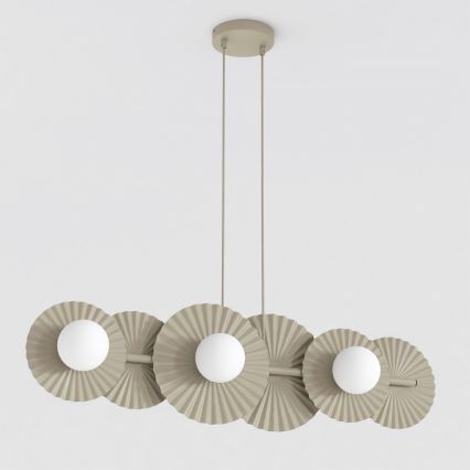 UMBRA Cable-hung chandelier, 6xG9/8W/230V — beige