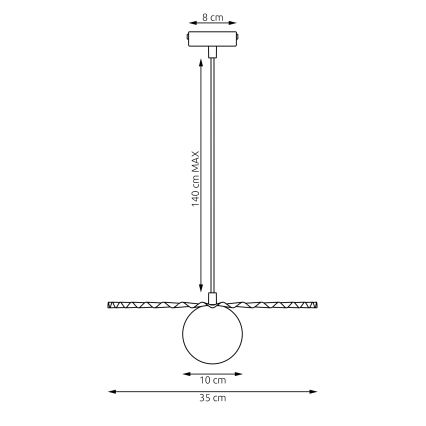 UMBRA Cable Pendant 1xG9/8W/230V, Red