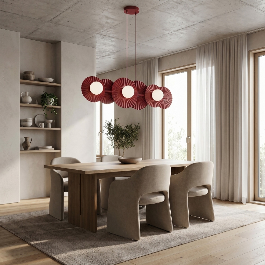UMBRA cable pendant chandelier 6xG9/8W/230V red
