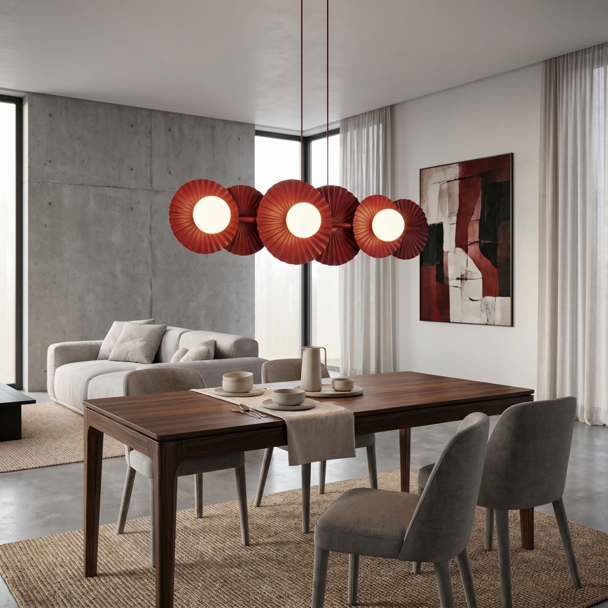 UMBRA cable pendant chandelier 6xG9/8W/230V red