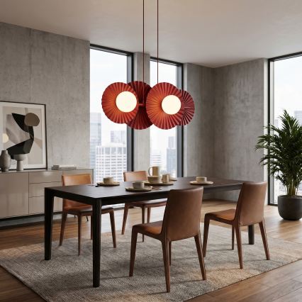 UMBRA Cable-Suspended Chandelier 4xG9/8W/230V, Red