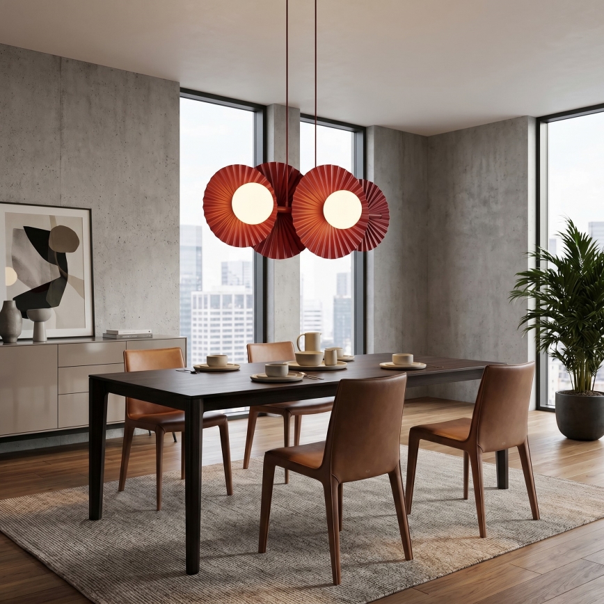UMBRA Cable-Suspended Chandelier 4xG9/8W/230V, Red