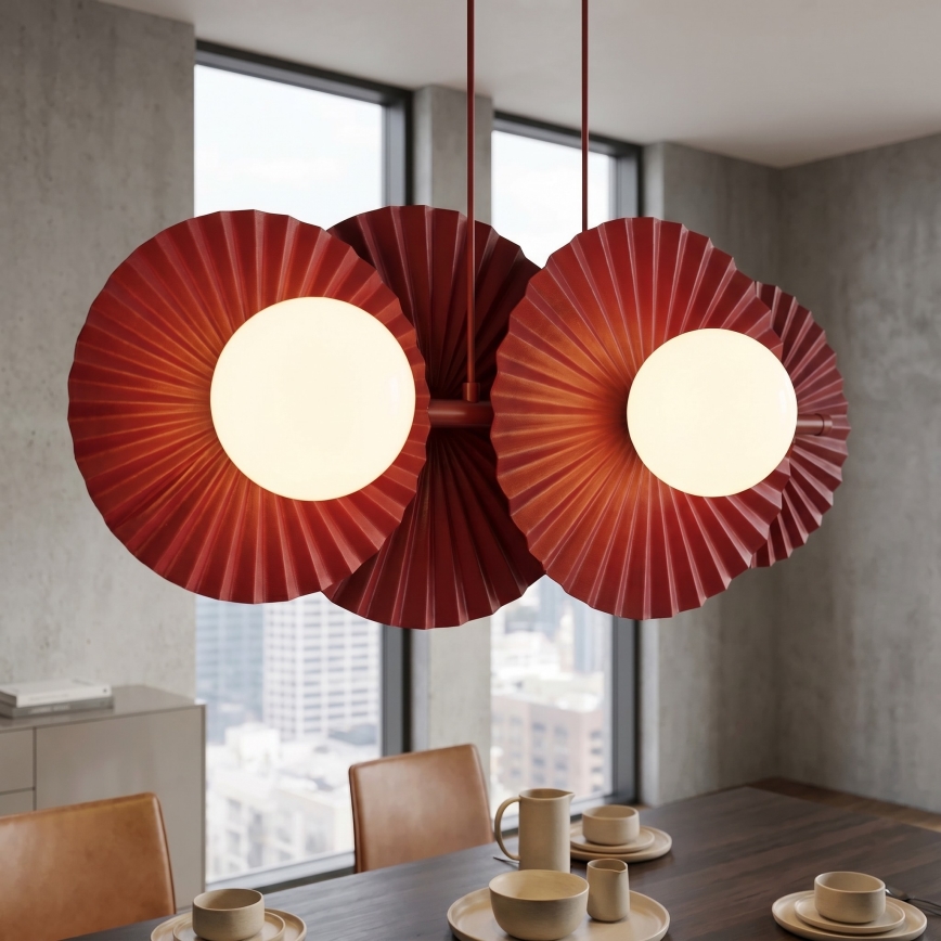 UMBRA Cable-Suspended Chandelier 4xG9/8W/230V, Red