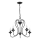 UNITY chain-hung chandelier, 5xE14/10W/230V, Black