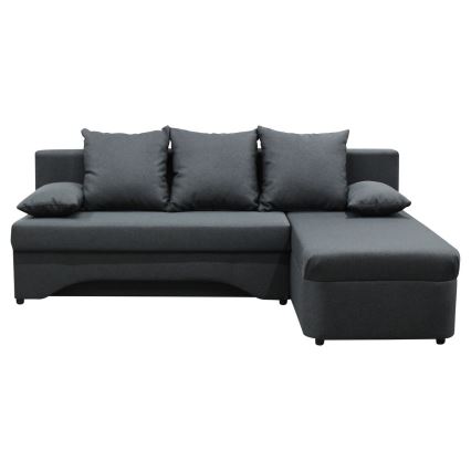 ALMEIDA Reversible L-shaped Corner Sofa Bed with Storage, Anthracite