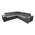Universal corner folding lounge suite with a storage space GRANADA dark grey