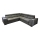 Universal corner folding lounge suite with a storage space GRANADA dark grey