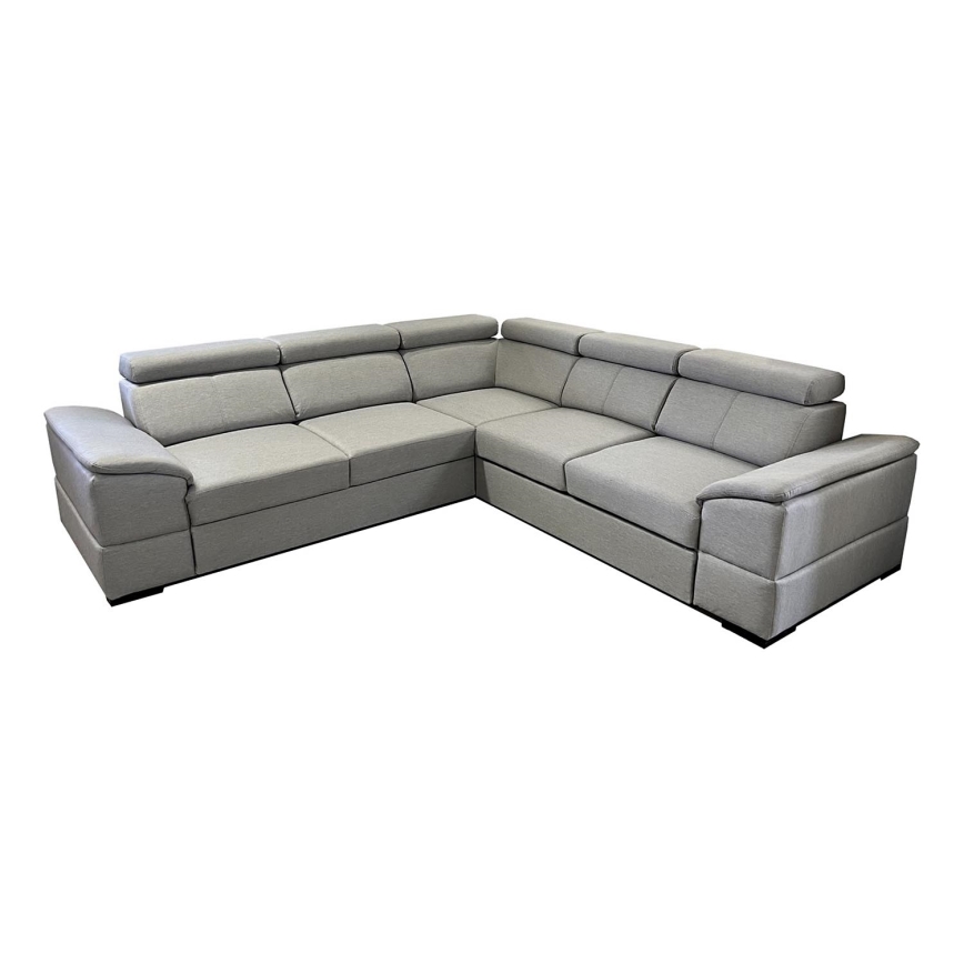Universal corner folding lounge suite with a storage space GRANADA grey