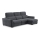 Universal corner folding three-seater sofa with a storage space TRENTO anthracite