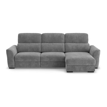 Universal corner folding three-seater sofa with a storage space TRENTO grey