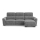 Universal corner folding three-seater sofa with a storage space TRENTO grey