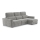 Universal corner folding three-seater sofa with a storage space TRENTO light grey