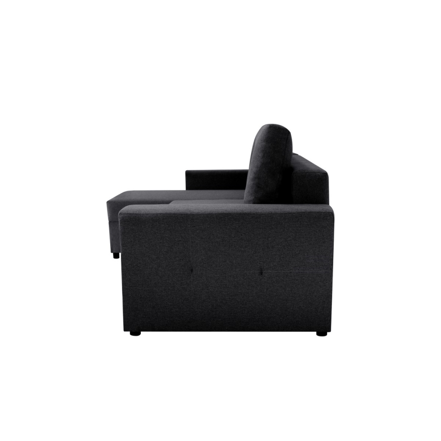 Universal corner lounge suite with sleeping function and storage space SEVILLA anthracite