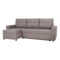 Universal corner lounge suite with sleeping function and storage space SEVILLA grey