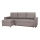 Universal corner lounge suite with sleeping function and storage space SEVILLA grey