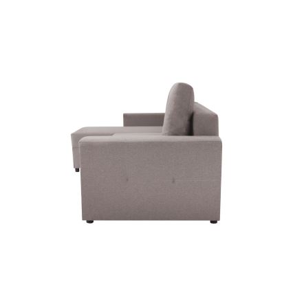 Universal corner lounge suite with sleeping function and storage space SEVILLA grey