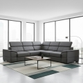 Universal corner sofa bed with storage GRANADA, dark gray
