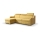 Universal folding corner lounge suite with a storage space PORTO yellow