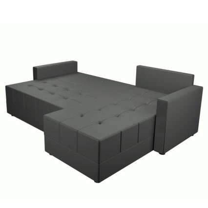 Universal L-shaped corner sofa bed DUBLIN, grey