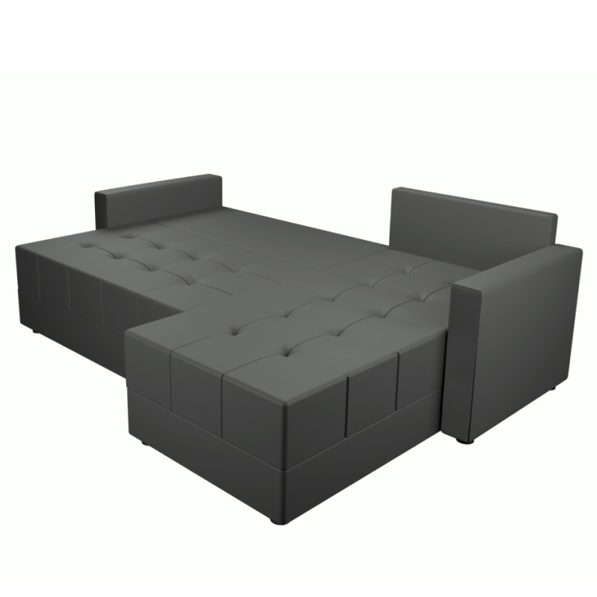 Universal L-shaped corner sofa bed DUBLIN, grey